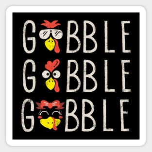 Gobble, Gobble, Gobble Thanksgiving Funny Sticker